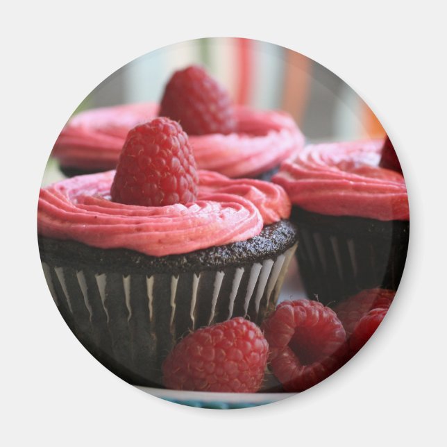 Raspberry Cupcakes Magnet (Front)