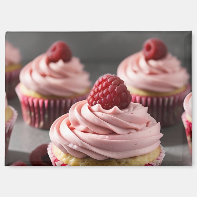 Raspberry Cupcakes Magnet (Front)