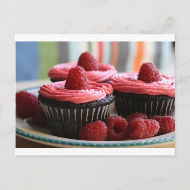Raspberry Cupcakes Postcard (Front)