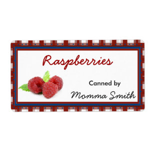 Raspberry Custom Canning Labels