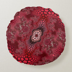 raspberry dreams round cushion