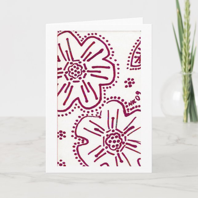 Raspberry Flower Card (Front)