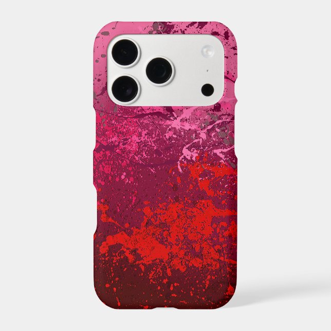 Raspberry Flurry: Abstract spatter art (Back)