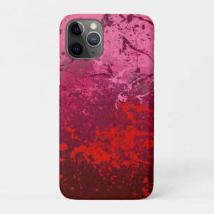 Raspberry Flurry: Abstract spatter art iPhone 11 Pro Case