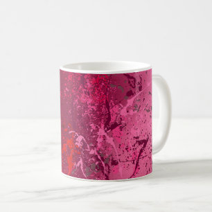 Raspberry Flurry: Abstract spatter art Coffee Mug