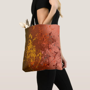 Raspberry Flurry: Abstract spatter art Tote Bag