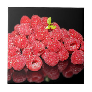 raspberry, food, fruit, berry, ripe, fresh, ceramic tile