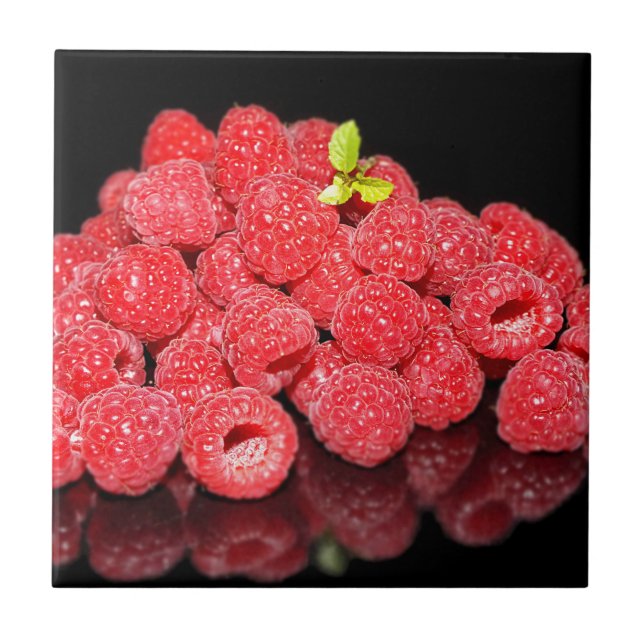 raspberry, food, fruit, berry, ripe, fresh, ceramic tile (Front)