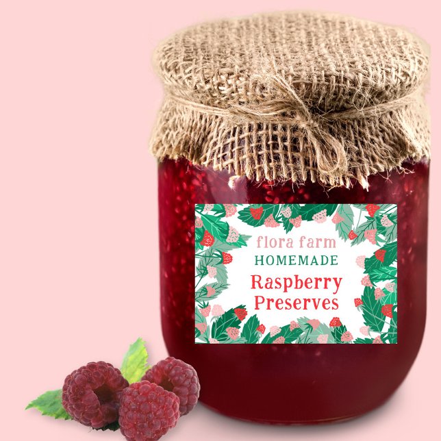 Raspberry Frame Custom Homemade Jam Food Label (Raspberry Frame Custom Homemade Jam Food Label
)