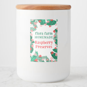 Raspberry Frame Custom Homemade Jam Food Label