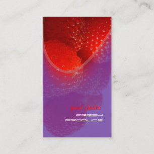 Raspberry, fresh produce business cards