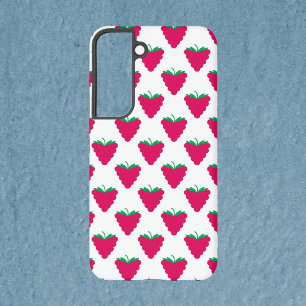 Raspberry Fruit Berry Pink Pattern Samsung Galaxy Case