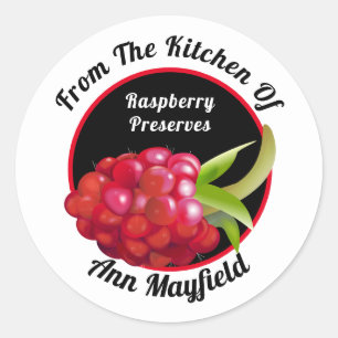 Raspberry Fruit Canning   Kitchen Jar Label
