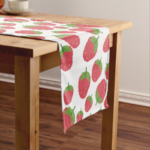 Raspberry Fruit Design Short Table Runner