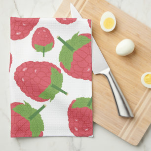 Raspberry Fruit Design Tea Towel