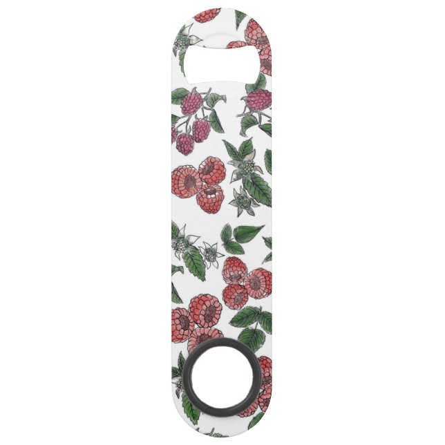 Raspberry Fruit Leaves Illustration Pattern (Front)