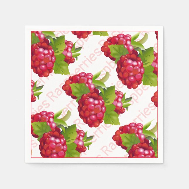 Raspberry Fruit Napkin (Front)
