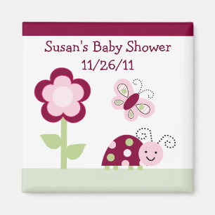 Raspberry Garden/ Ladybug Baby Shower Magnet