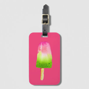 Raspberry ice-block pop art popsicle Summer Luggage Tag