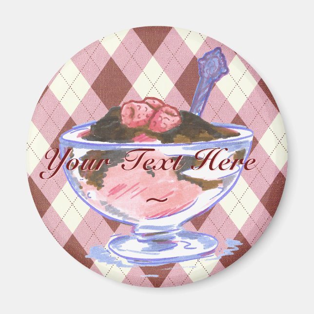 Raspberry Icecream Magnet (Front)