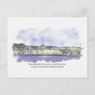 Raspberry Island Lighthouse 2024 Postcard