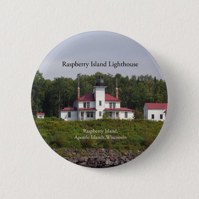 Raspberry Island Lighthouse button (Front)