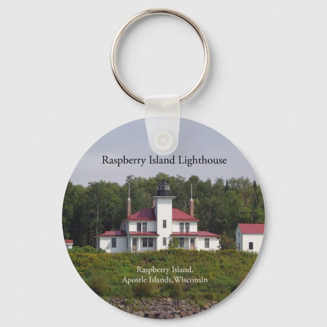 Raspberry Island Lighthouse key chain (Front)