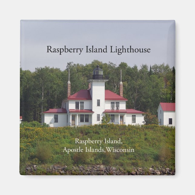 Raspberry Island Lighthouse magnet (Front)