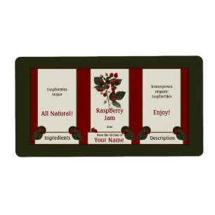 Raspberry Jam Canning Label 3