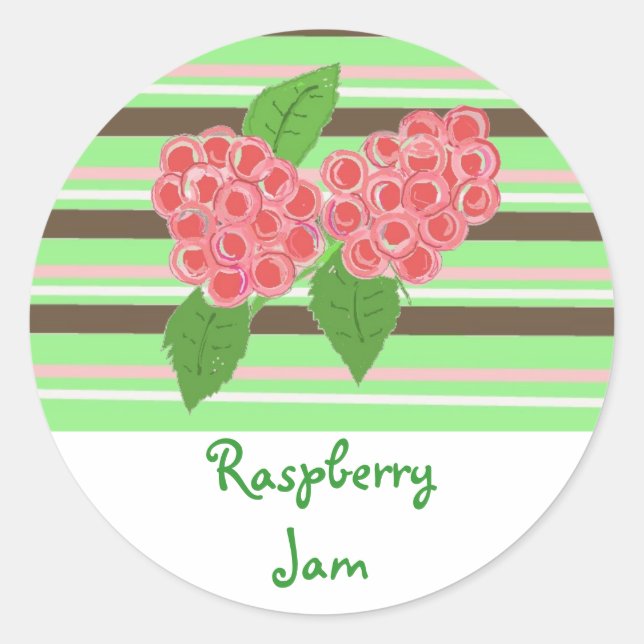 Raspberry Jam Classic Round Sticker (Front)