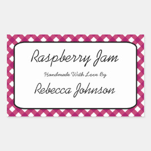 Raspberry Jam Custom Text Jar Label