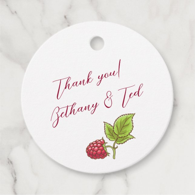 Raspberry Jam Favour Tag (Front)