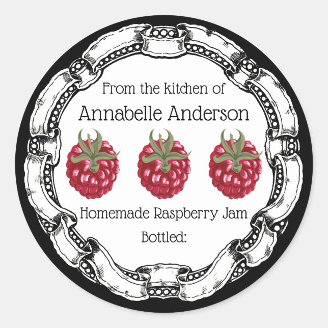 Raspberry Jam Label Personalise (Front)