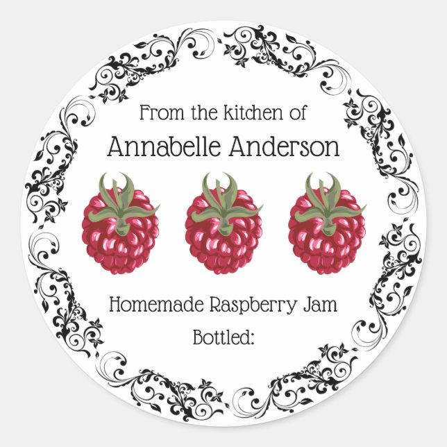Raspberry Jam Label Personalise (Front)