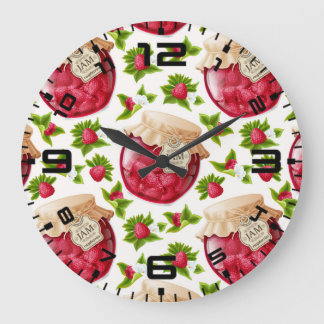 Raspberry Jam Large Clock