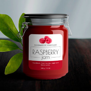Raspberry Jam Product Label Stickers Packaging