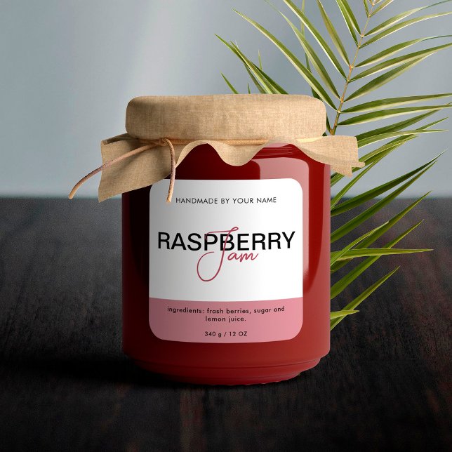 Raspberry Jam Product Label Stickers Packaging (Creator Uploaded)