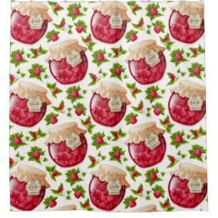 Raspberry Jam Shower Curtain