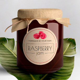 Raspberry Jam Small Product Label Stickers 