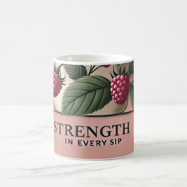 Raspberry Leaf Tea Design AI art Mug (Center)