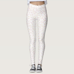Raspberry Lemonade Speckled, Pink & Yellow Dots Leggings