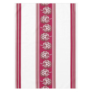 Raspberry Luxury Jacquard Stripes Tablecloth