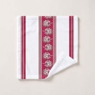 Raspberry Luxury Jacquard Stripes Wash Cloth