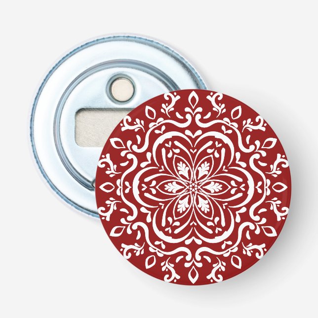 Raspberry Mandala Bottle Opener (Front)