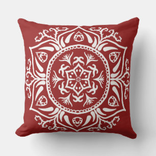 Raspberry Mandala Cushion