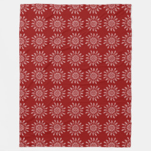 Raspberry Mandala Fleece Blanket