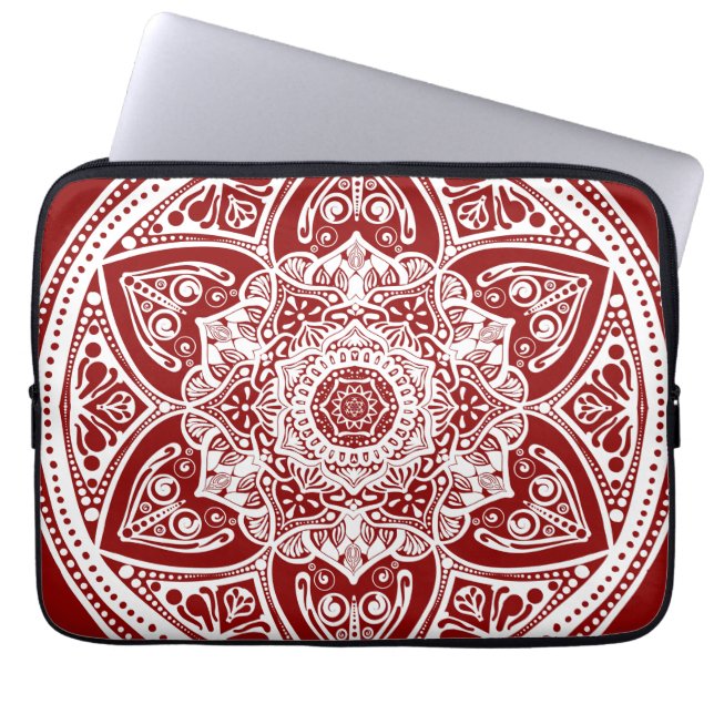 Raspberry Mandala Laptop Sleeve (Front)