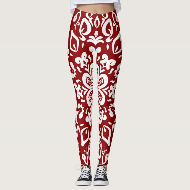 Raspberry Mandala Leggings (Front)