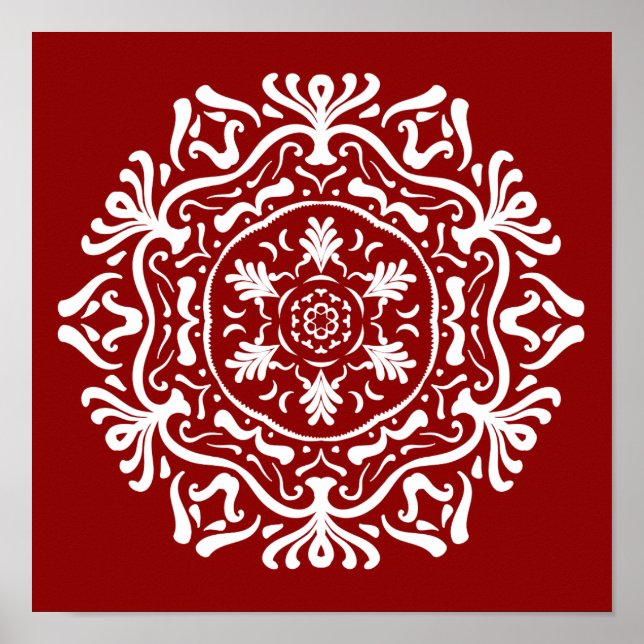 Raspberry Mandala Poster (Front)