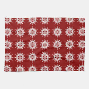 Raspberry Mandala Tea Towel